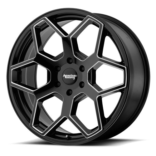 American Racing AR916, 20X8.5, 6X139.7, ET15, CB106.1, GLOSS BLACK MILLED AR91628568315 - Image 1