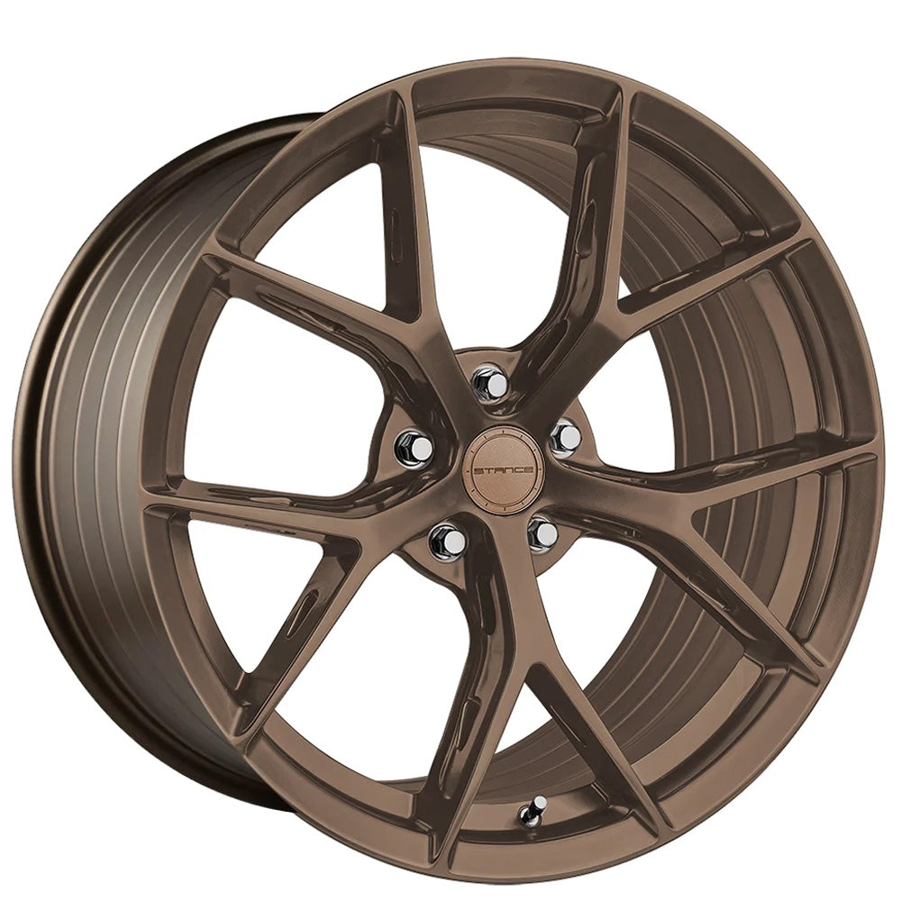Stance SF14, Flat Concave Profile Profile, 20X9, 5x100 to 5x132, ET15 to 50, CB54.1 to 84.1, Satin Bronze - Image 1