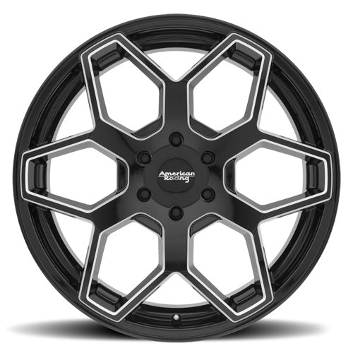 American Racing AR916, 20X8.5, 6X139.7, ET15, CB106.1, GLOSS BLACK MILLED AR91628568315 - Image 2