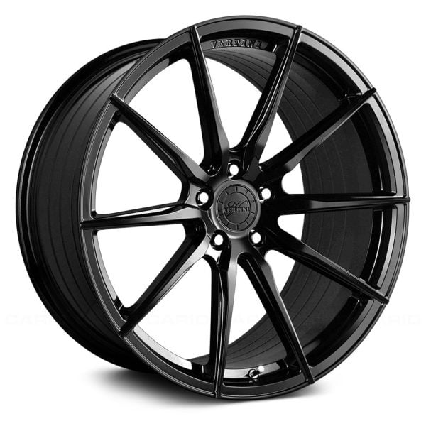 Vertini RFS 1.1, Flat Concave Profile Profile, 19X9.5, 5x120.65, ET50, CB70.3, Gloss Black - Image 1