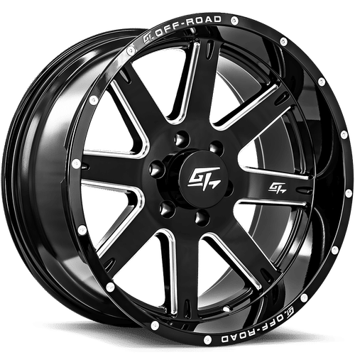 GT Offroad Invasion, 22x10, 6x135, ET-18, CB87.1, Gloss Black Milled