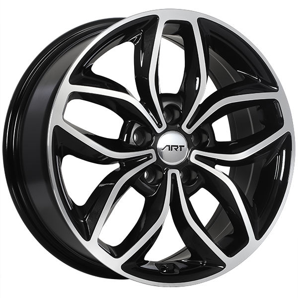 ART Replica - REPLICA 143 - 17x7.0 - 5x114.3 - 45 - 67.1 - Gloss Black - Machined Face - Image 1