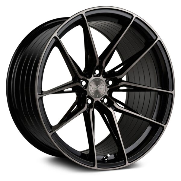 Vertini RFS1.8, Deep Concave Profile Profile, 20X11, 5x100 to 5x132, ET21 to 50, CB54.1 to 84.1, Dual Black Brushed - Image 1
