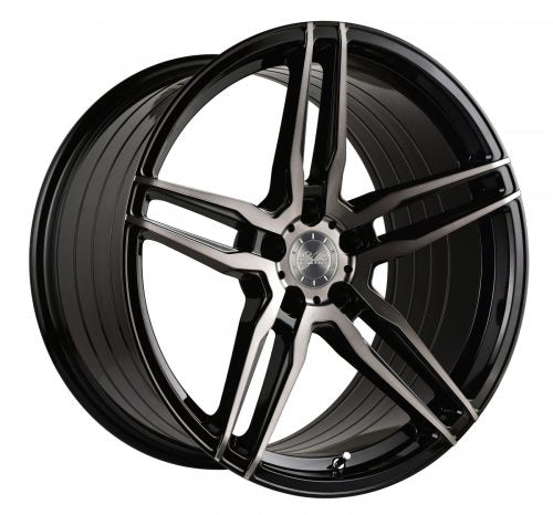 Vertini RFS1.6, Deep Concave Profile Profile, 20X10.5, 5x100 to 5x132, ET15 to 45, CB54.1 to 84.1, Gloss Black Tinted Face - Image 1