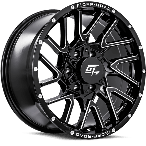 GT Offroad Aggression, 18x9, 6x135/6x139.7, ET12, CB106.1, Gloss Black Milled