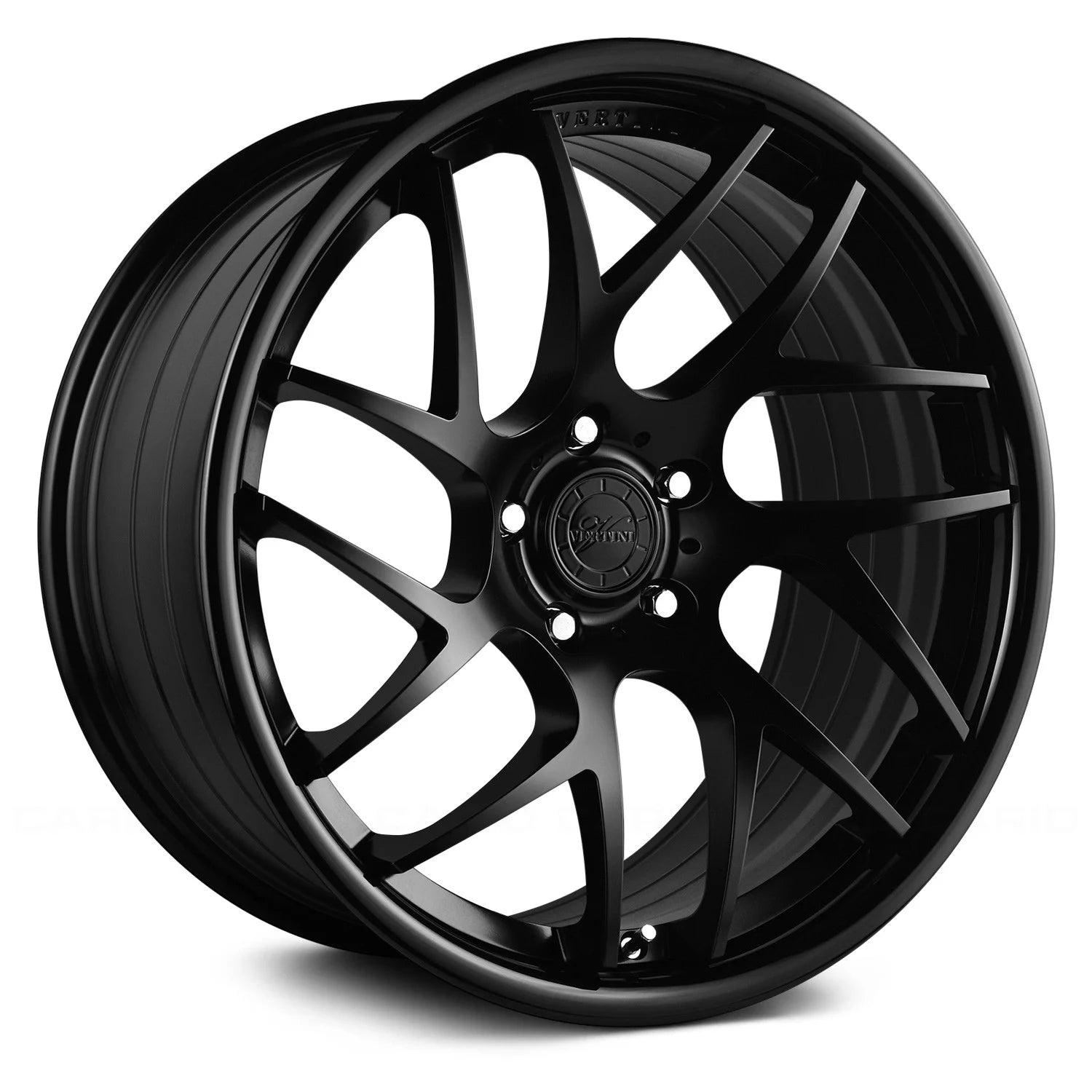 Vertini RFS1.4, Deep Concave Profile, 20X10.5, 5x100 to 5x132, ET21 to 45, CB54.1 to 84.1, Matte Black Face Gloss Black Lip - 714LF2005BR0FBT - Image 1