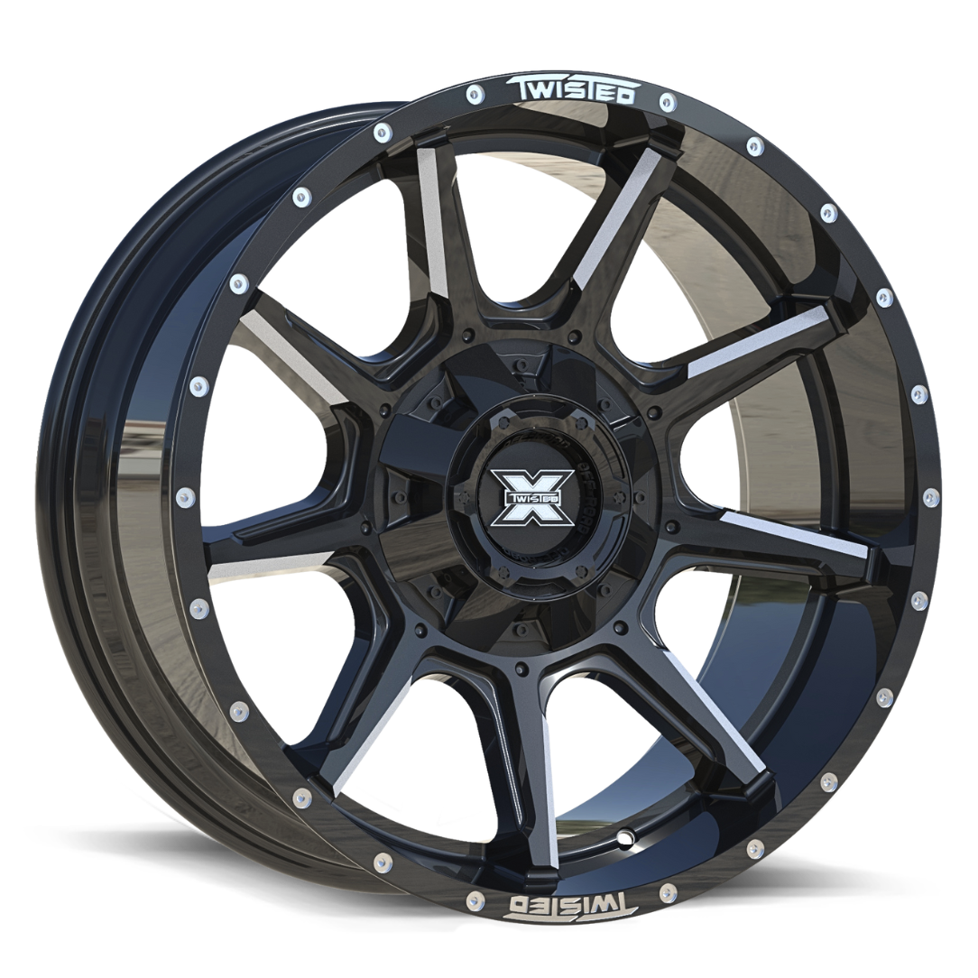 Twisted Off-Road TW2, 20x10, 6x135/6x139.7, ET-18, CB106.4, Gloss Black Milled