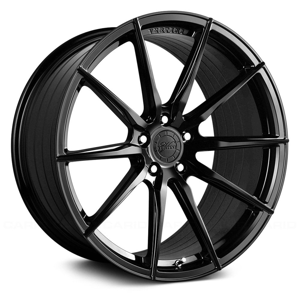 Vertini RFS1.1, Flat Concave Profile Profile, 19X8.5, 5x100 to 5x132, ET15 to 45, CB54.1 to 84.1, Gloss Black - Image 1
