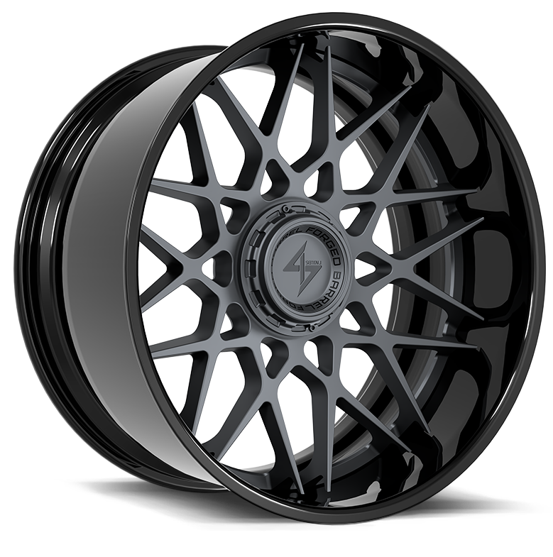 Sentali Barrel Forged Xtreme BFX5, 24x14, 8x165.1/8x170, ET-76, CB125.2, Gloss Black Lip / Gun Metal Centre