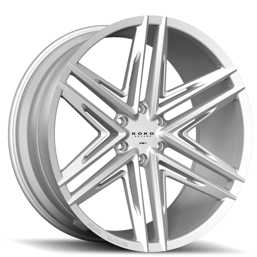 Koko Kuture Vetse, 26x10, 5x100 to 5x132/6x114 to 6x139.7, ET10 to 45, CB78.1 to 110.1, Gloss Silver - 2610Z10KOVETGS