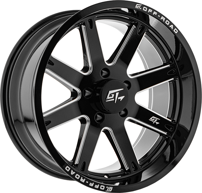 GT Offroad Invasion, 22x12, 6x135, ET-44, CB87.1, Gloss Black Milled
