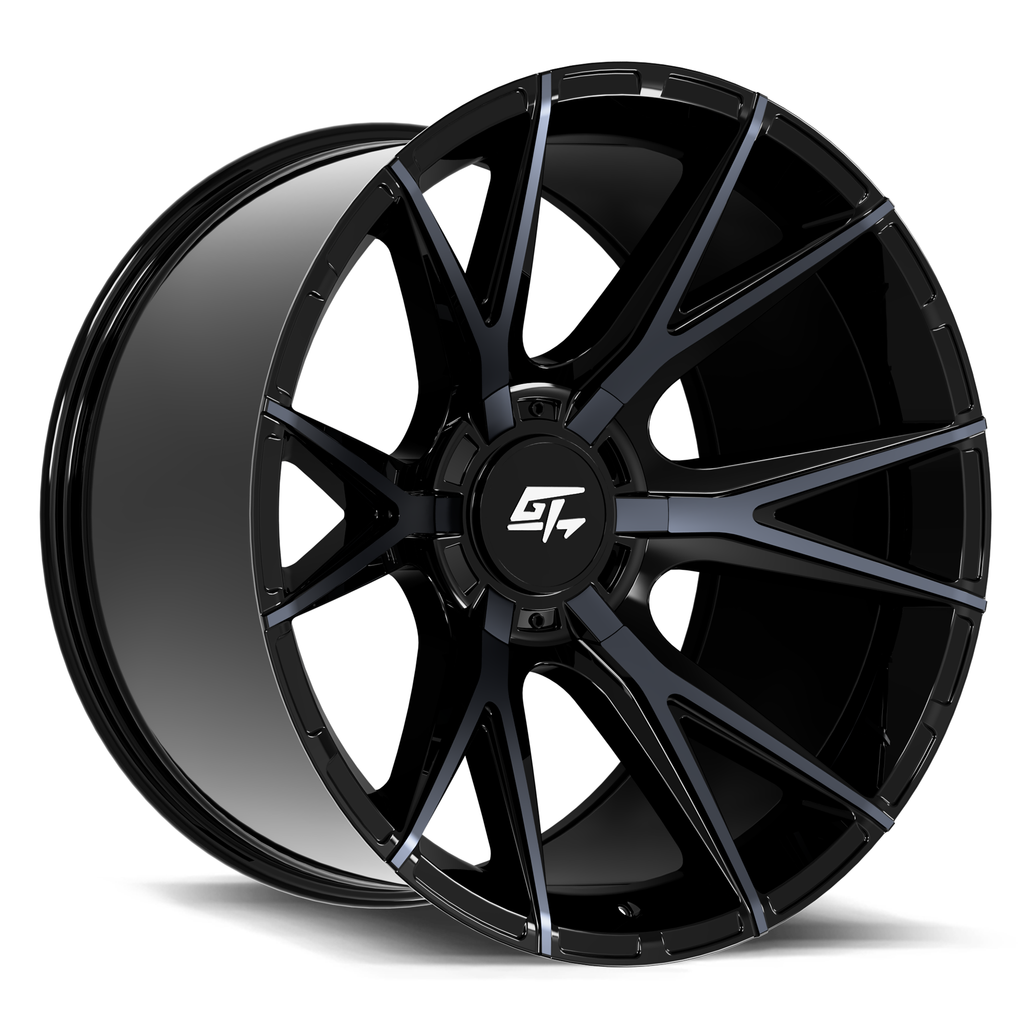 GT Offroad Fusion, 20x9, 6x135/6x139.7, ET12, CB106.1, Gloss Black Titanium Face