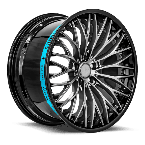 Sentali Barrel SB1, 20x10.5, 5x114.3, ET40, CB73.1, Gloss Black Lip / Matte Gunmetal Centre