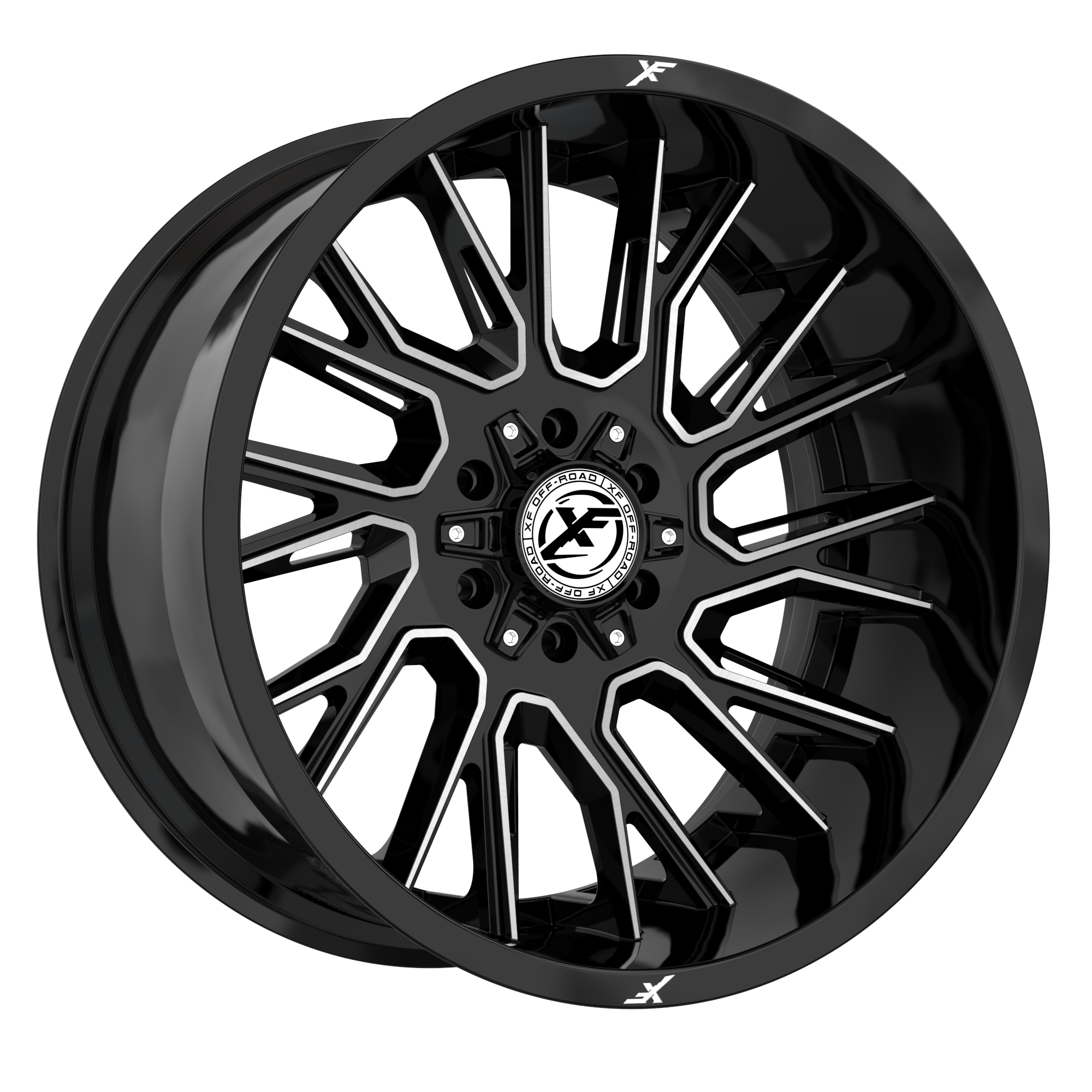 XF Offroad XF-230, 22x10, 6x135/6x139.7, ET-24, CB106.4, Gloss Black Machined