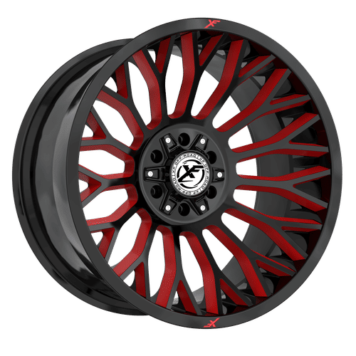 XF Offroad XF-237, 20x10, 6x135/6x139.7, ET-12, CB106.4, Gloss Black Milled Red