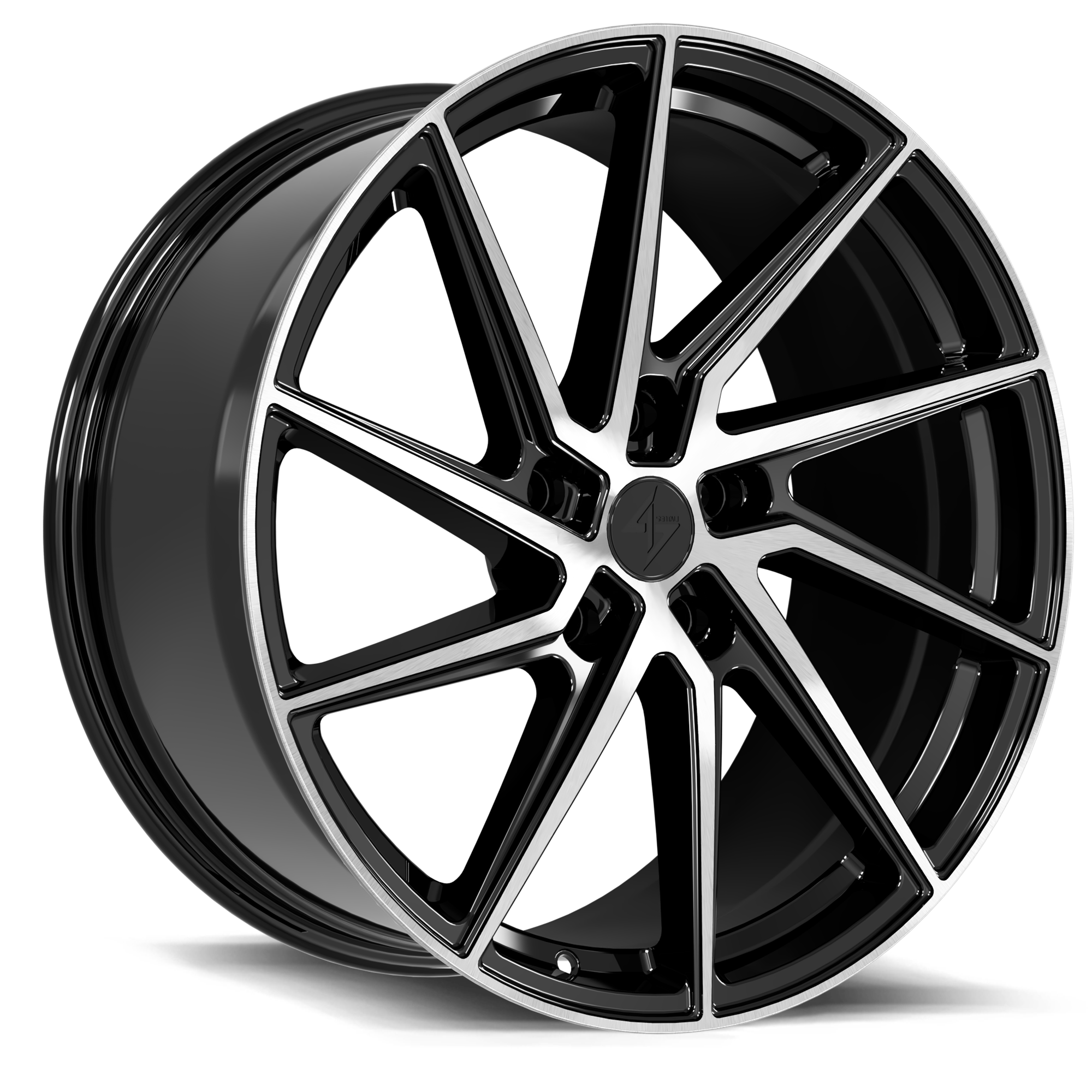 Sentali Street APEX, 20x9, 5x120, ET35, CB72.6, Gloss Black Machined Face