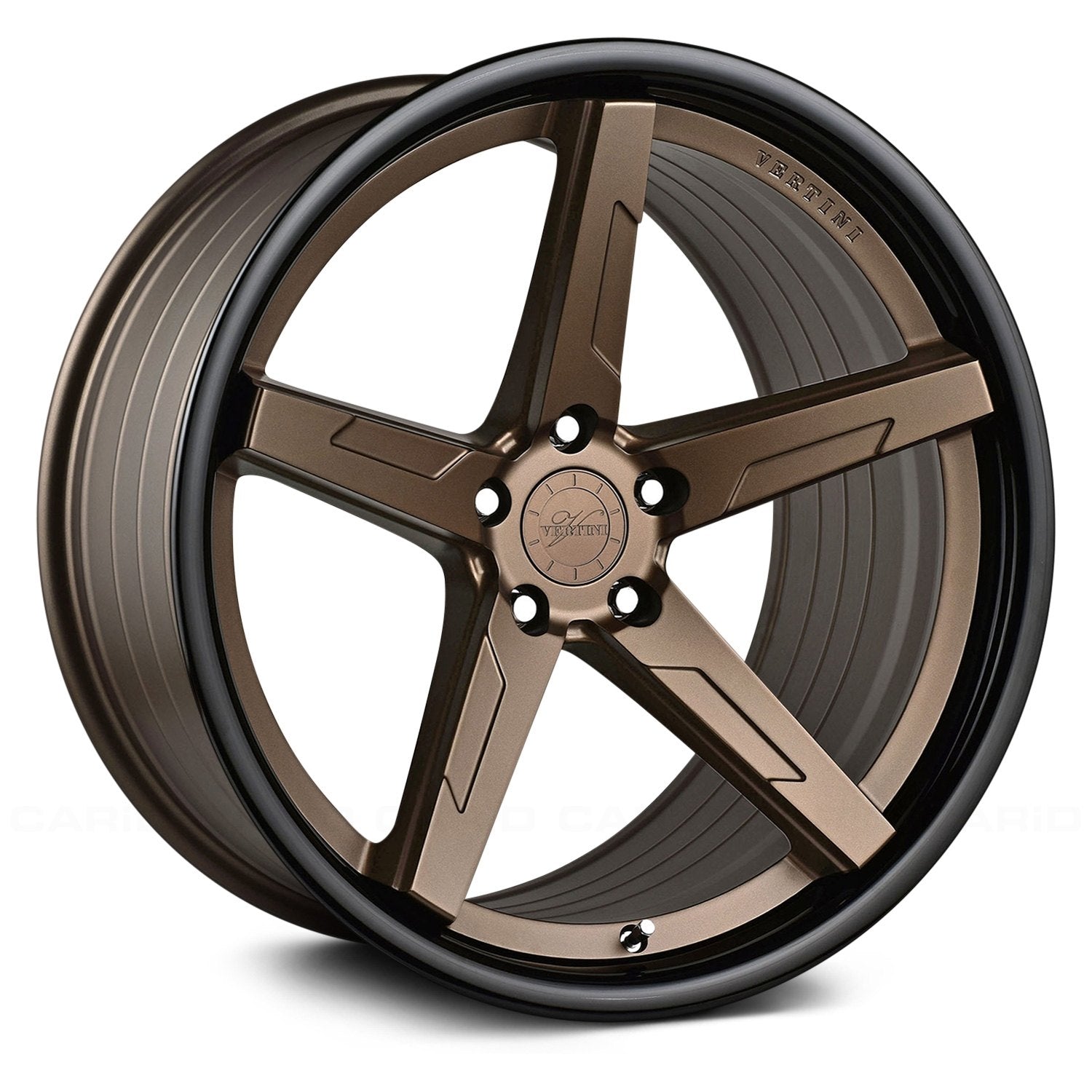 Vertini RFS1.7, Super Deep Concave Profile Profile, 20X11, 5x100 to 5x132, ET15 to 28, CB54.1 to 84.1, Satin Bronze Gloss Black Lip - Image 1