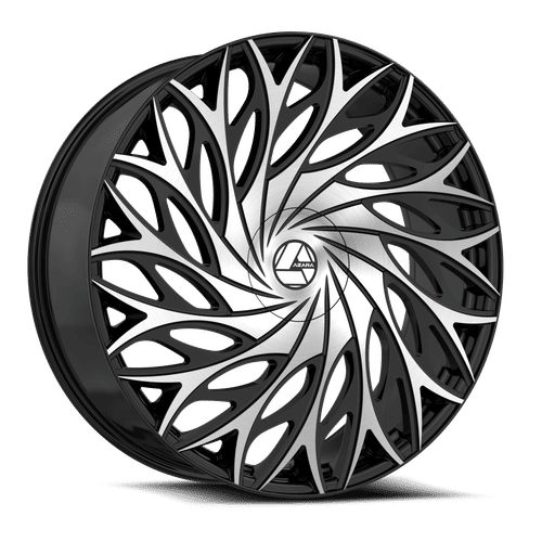 Azara AZA-525, 20x8.5, 5x112/5x114.3, ET35, CB74.1, Gloss Black Machined