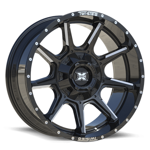 Twisted Off-Road TW2, 22x12, 8x165.1/8x170, ET-44, CB125.2, Gloss Black Milled
