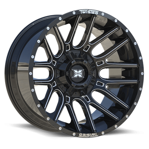 Twisted Off-Road TW3, 22x12, 6x135/6x139.7, ET-44, CB106.4, Gloss Black Milled