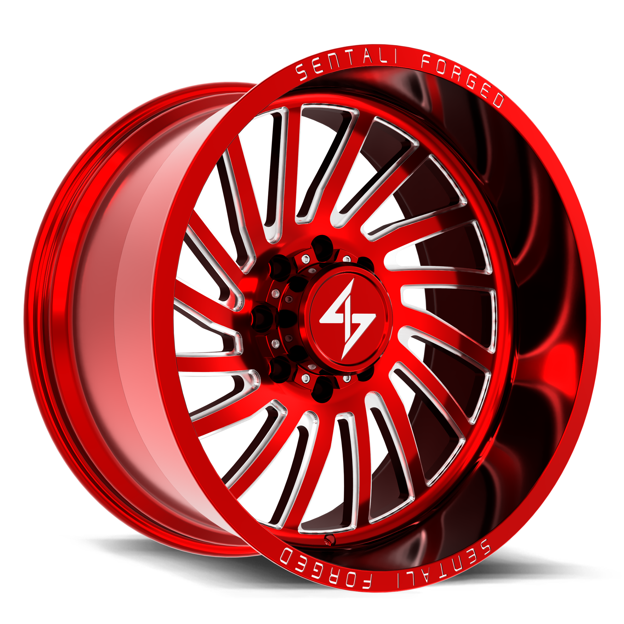 Sentali Forged SF-1, 30x16, 5x139.7, ET-99, CB77.8, Red Milled - SF-130165299RM-R