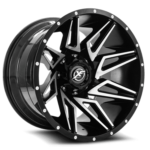 XF Offroad XF-218, 20x10, 6x135, ET-12, CB87.1, Gloss Black Machined