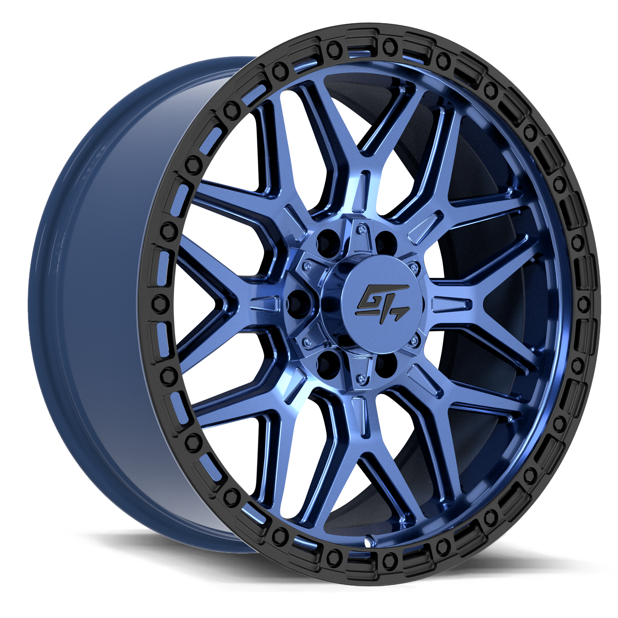 GT Offroad Revolt, 20x10, 5x127/5x139.7, ET-18, CB78.1, Midnight Blue with Black Ring