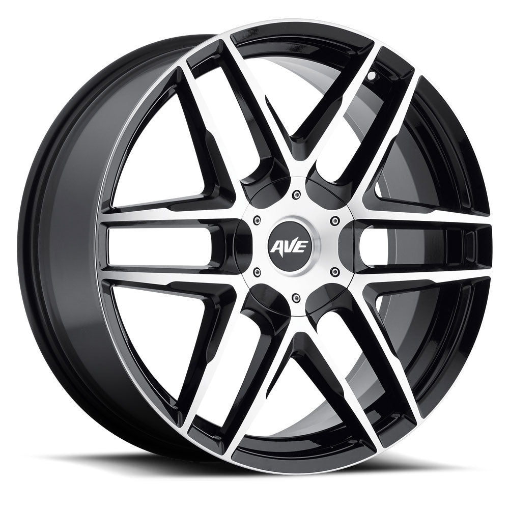 MKW Avenue A613 18x8, 5x114/5x120, ET40, CB74.1, Gloss Black Machined - A613-1880001440B