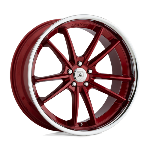 Asanti Black ABL-23 SIGMA, 20X10.5, 5X112, ET38, CB72.56, CANDY RED W/ CHROME LIP