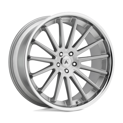 Asanti Black ABL-24 BETA, 20X10.5, 5X120, ET38, CB74.1, BRUSHED SILVER W/ CHROME LIP