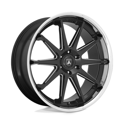 Asanti Black ABL-29 EMPEROR, 24X10, 6X139.7, ET30, CB100.3, GLOSS BLACK MILL W/ CHROME LIP