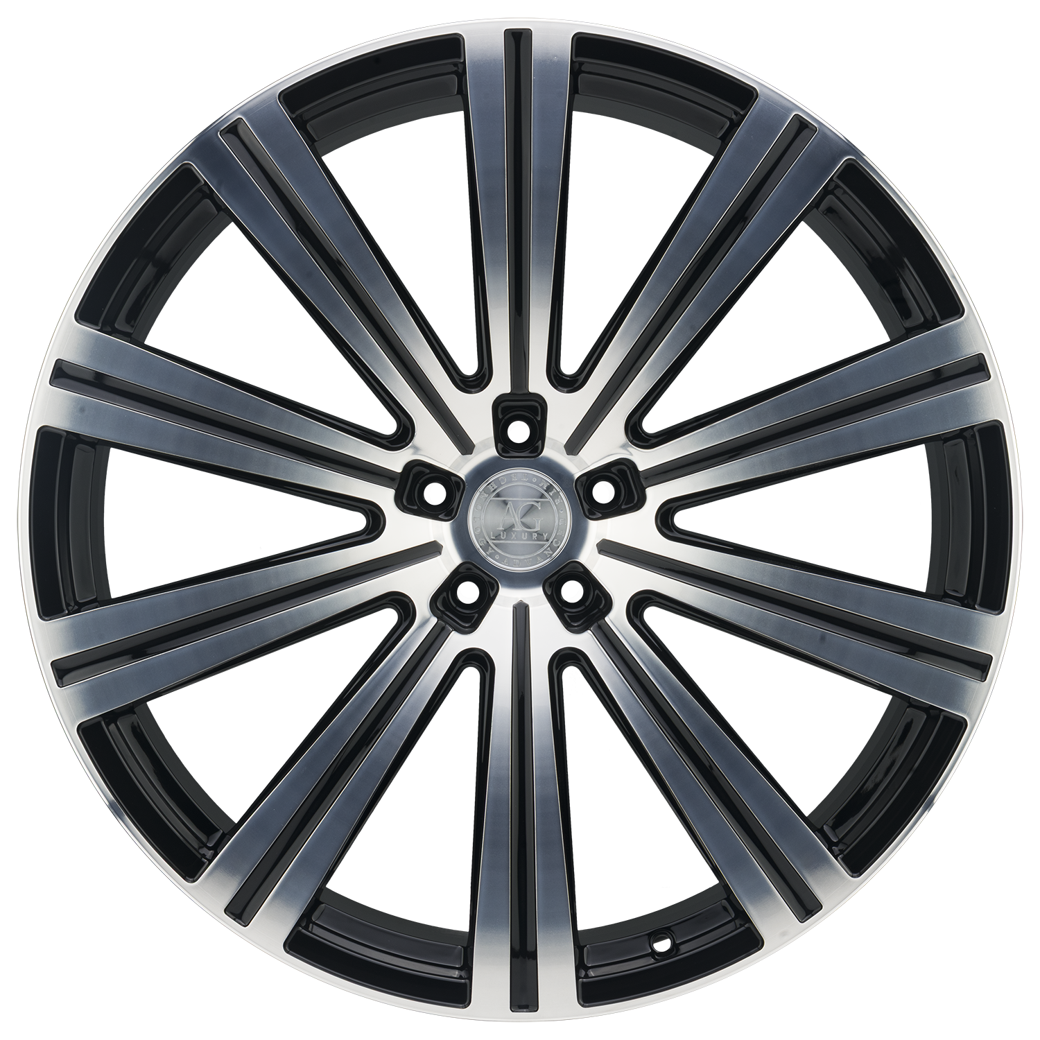 AG Luxury VANGUARD, Deep Concave Profile, 24x10, 5x120, ET35, CB72.56, Gloss Black Machined