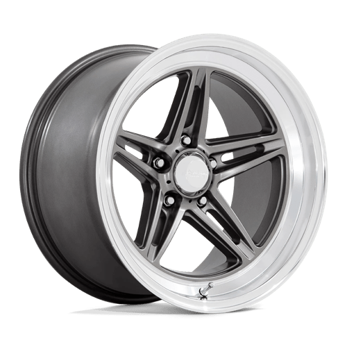 American Racing Vintage VN514 GROOVE, 18X8, 5X120.65, ET0, CB72.56, ANTHRACITE W/ DIAMOND CUT LIP