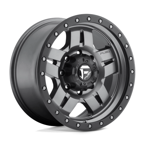 Fuel 1PC D558 ANZA, 17X8.5, 5X139.7, ET-6, CB108, MATTE GUNMETAL BLACK BEAD RING