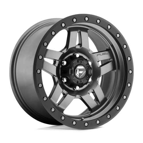 Fuel 1PC D558 ANZA, 17X8.5, 6X139.7, ET6, CB108, MATTE GUNMETAL BLACK BEAD RING