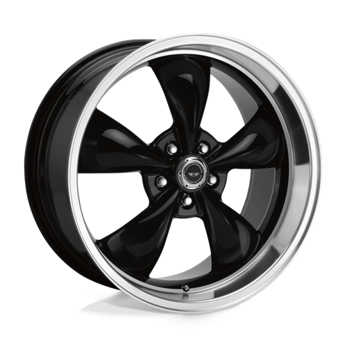 American Racing AR105 TORQ THRUST M, 16X7, 5X100, ET35, CB57.1, GLOSS BLACK W/ MACHINED LIP