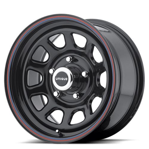 American Racing AR767, 15X7, 5X127, ET0, CB78.1, GLOSS BLACK W/ STRIPES
