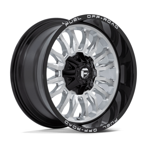 Fuel 1PC D798 ARC, 20X10, 6X135/6X139.7, ET-18, CB106.1, SILVER BRUSH FACE W/ BLK LIP