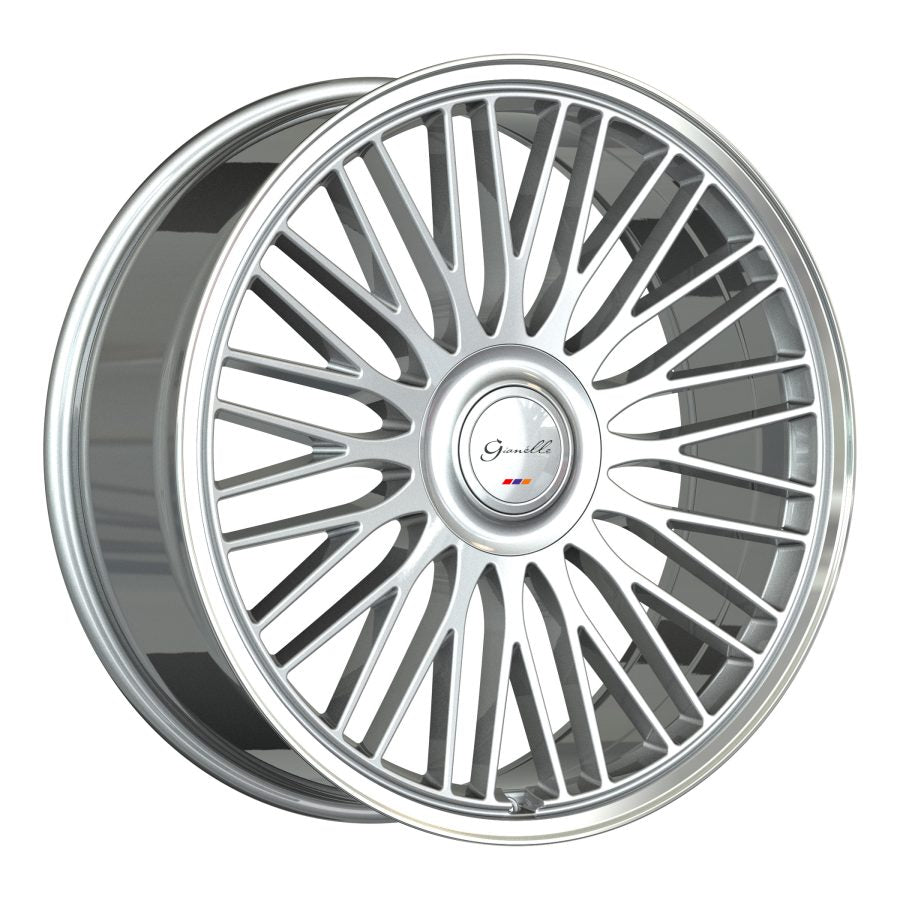 Gianelle Aria, Deep Profile, 24x10, 6x139.7, ET15, CB78.1, Silver With Machined Face/ Polished Lip