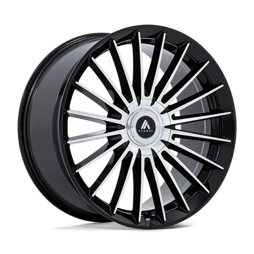 Asanti Black AB048 VICEROY, 20X9, 5X112/120, ET27, CB72.56, GLOSS BLACK W/ MACHINED FACE