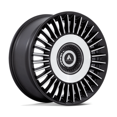 Asanti Black AB040 TIARA, 20X9, 5X112/120, ET27, CB74.1, SATIN BLACK BRIGHT MACH FACE