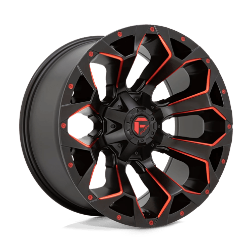 Fuel 1PC D787 ASSAULT, 20X10, 6X135/6X139.7, ET-22, CB106.1, MATTE BLACK RED MILLED