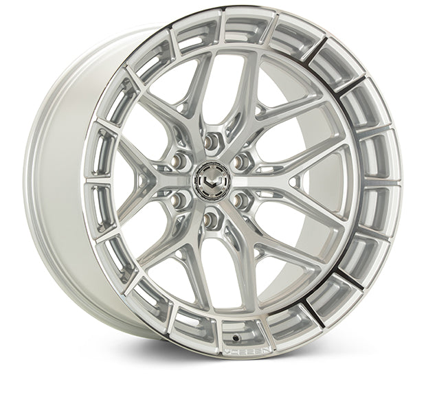 Vossen Wheels HFX2, Ultra Deep Concave Profile, 22X12, 6x139.7, ET-44, CB106.1, Silver Polished