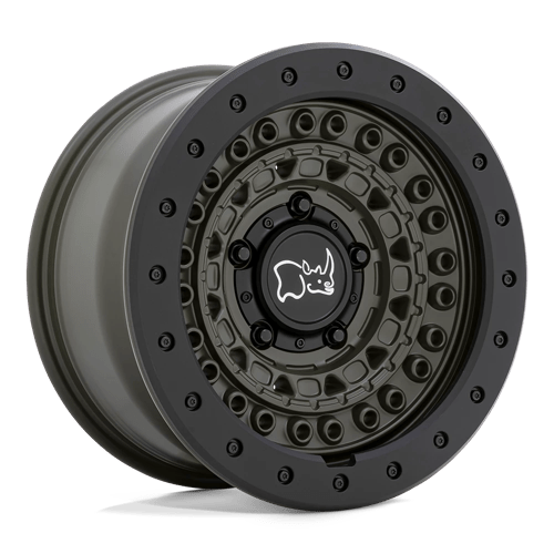 Black Rhino Hard Alloys BARRICADE, 20X9, 6X139.7, ET-18, CB112.1, OLIVE DRAB GREEN W/ BLK ROCK 2090BCD-86140N12