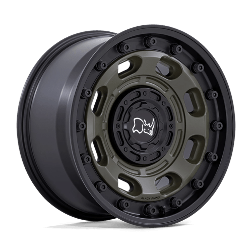 Black Rhino Hard Alloys ATLAS, 16X8, 6X130, ET38, CB84.1, OLIVE DRAB GREEN W/ BLACK LIP BR007EB16803838