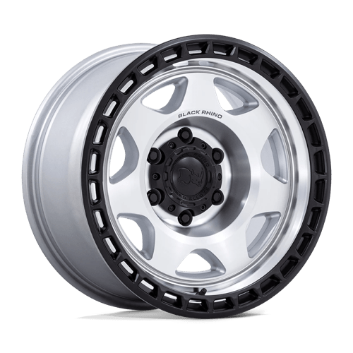 Black Rhino Hard Alloys BR018 VOYAGER, 17X8.5, 5X127, ET0, CB71.5, SILVER MACHINED W/ M-BLACK LIP BR018SD17855000