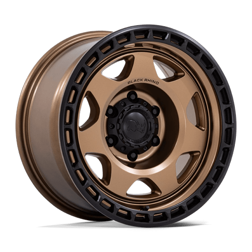 Black Rhino Hard Alloys BR018 VOYAGER, 17X8.5, 6X139.7, ET-10, CB106.1, MATTE BRONZE W/ M-BLACK LIP BR018ZB17856810N
