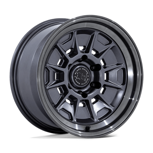 Black Rhino Hard Alloys BR021 MONDO, 17X8.5, 6X139.7, ET-10, CB106.1, MATTE GUNMETAL W/ G-GRAY LIP BR021AA17856810N