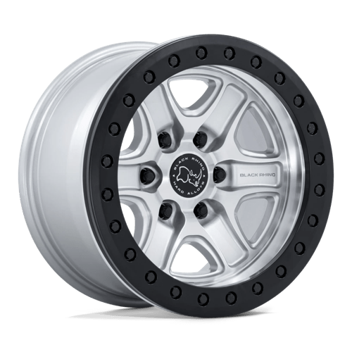 Black Rhino Hard Alloys BR200 ECHO TRAIL LOCK BEADLOCK, 17X8.5, 6X139.7, ET0, CB106.1, HYPER SILVER W/ MACHINED FACE BR200SD17856800