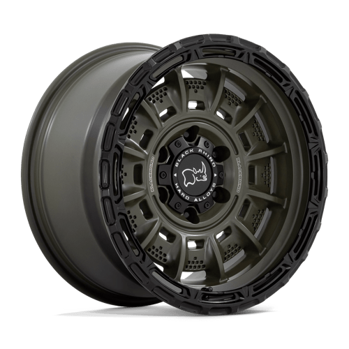 Black Rhino Hard Alloys LEGION, 20X10, 6X139.7, ET-18, CB106.1, OLIVE DRAB GREEN W/ BLACK LIP BR002EB20106818N